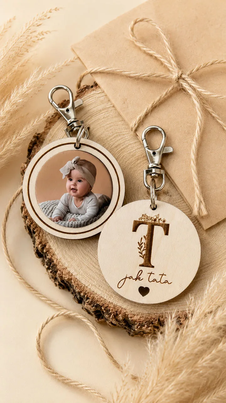 Brelok dla Taty ze zdjęciem dziecka – personalizowany prezent na Dzień Taty