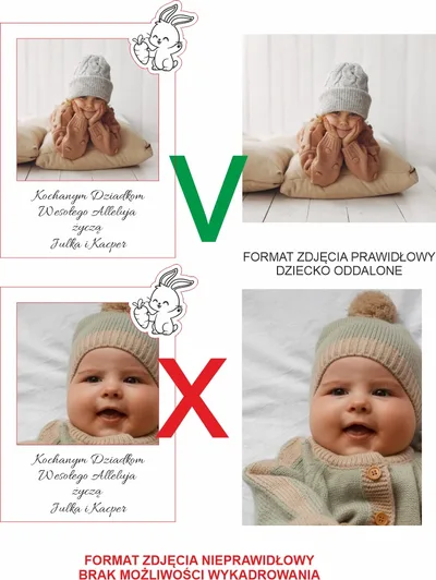 Ramka wielkanocna ze zdjęciem i grawerem
