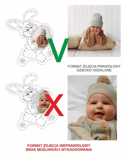 Zestaw 3 królików wielkanocnych z grawerem