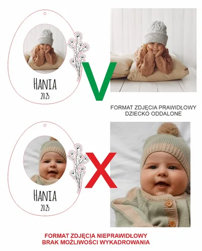 Zawieszka do koszyczka na Wielkanoc z napisem