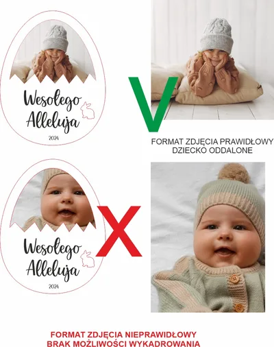Duże jajko na Wielkanoc ze zdjęciem i grawerem