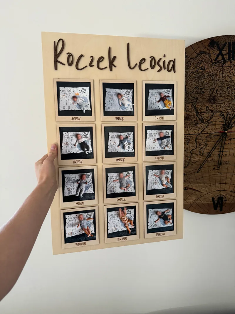 Tablica Roczkowa z imieniem dziecka – dekoracja na pierwsze urodziny