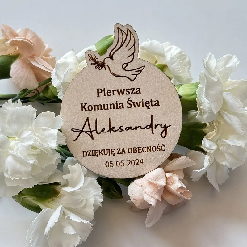 Magnes komunijny 7,5 cm – podziękowanie dla gości