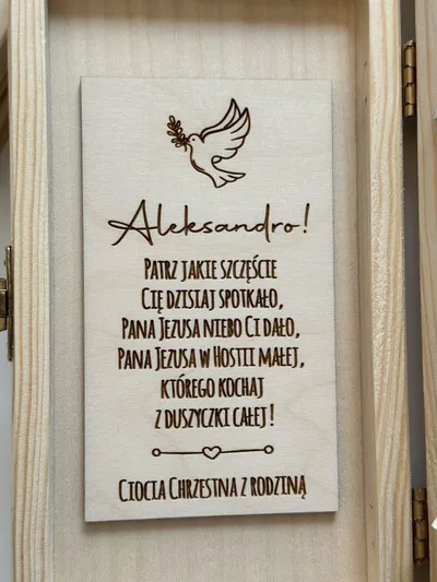 Pudełko na pieniądze na Komunię