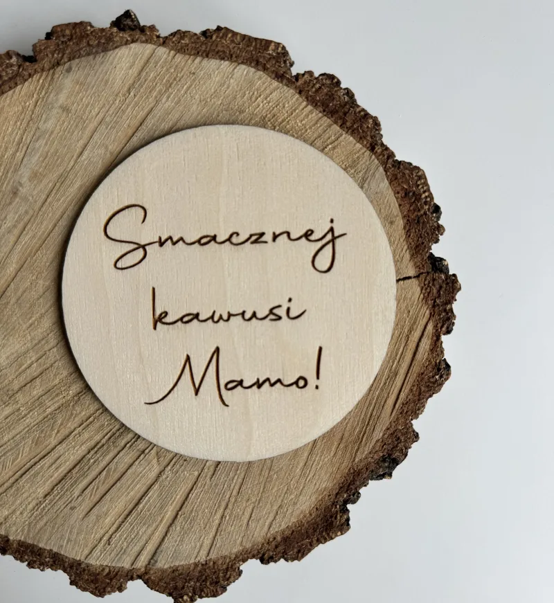 Podkładka pod kubek dla Mamy z napisem – personalizowany prezent na Dzień Mamy