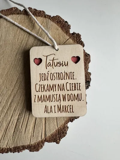 Zawieszka dla Taty ze zdjęciem dziecka i dowolnym napisem – prezent