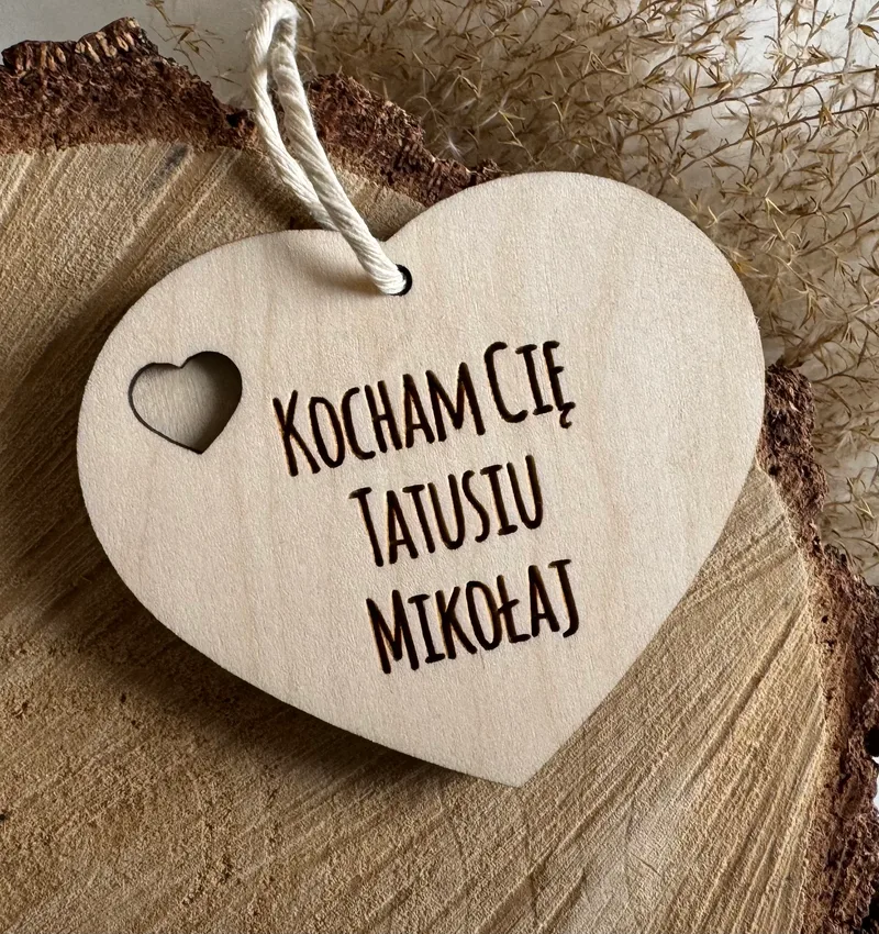 Zawieszka do samochodu dla Taty z dowolnym napisem – prezent na Dzień Taty