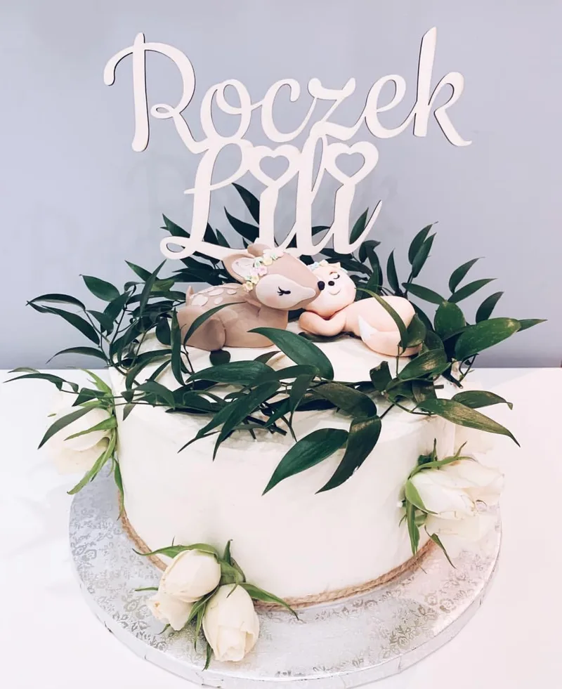 Topper Roczek na tort urodzinowy – personalizowana dekoracja na pierwsze urodziny