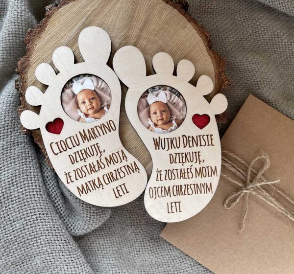 Dwie Stopy magnesy podziękowania