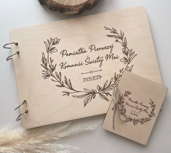 Album komunijny A4 + kartka na pieniądze