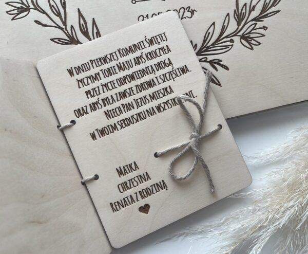 Album komunijny A4 + kartka na pieniądze