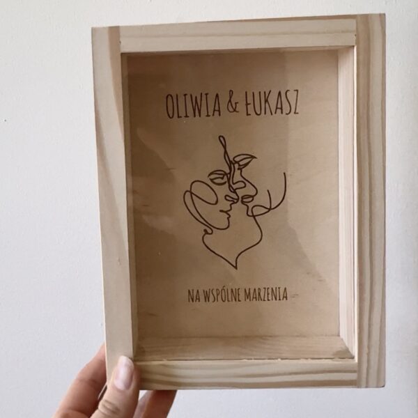 Skarbonka Ślubna  z dowolnym napisem