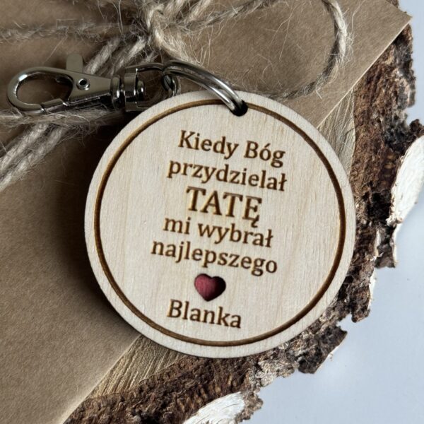 Brelok Okrągły-dwustronny napis taki!!!