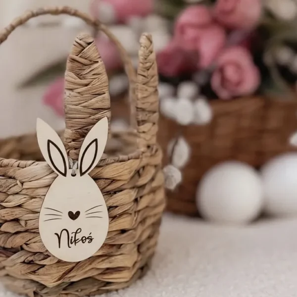 Imienna zawieszka do koszyczka wielkanocnego