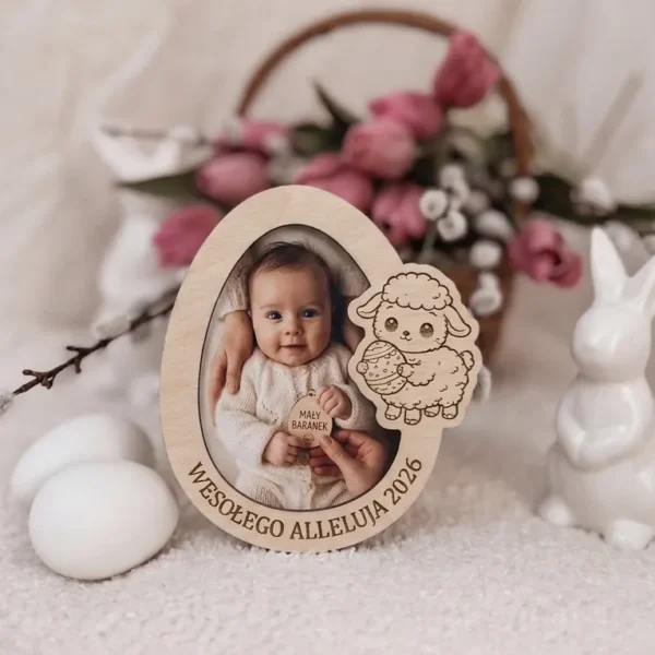 Prezent na Wielkanoc jajko ze zdjęciem – magnes / zawieszka